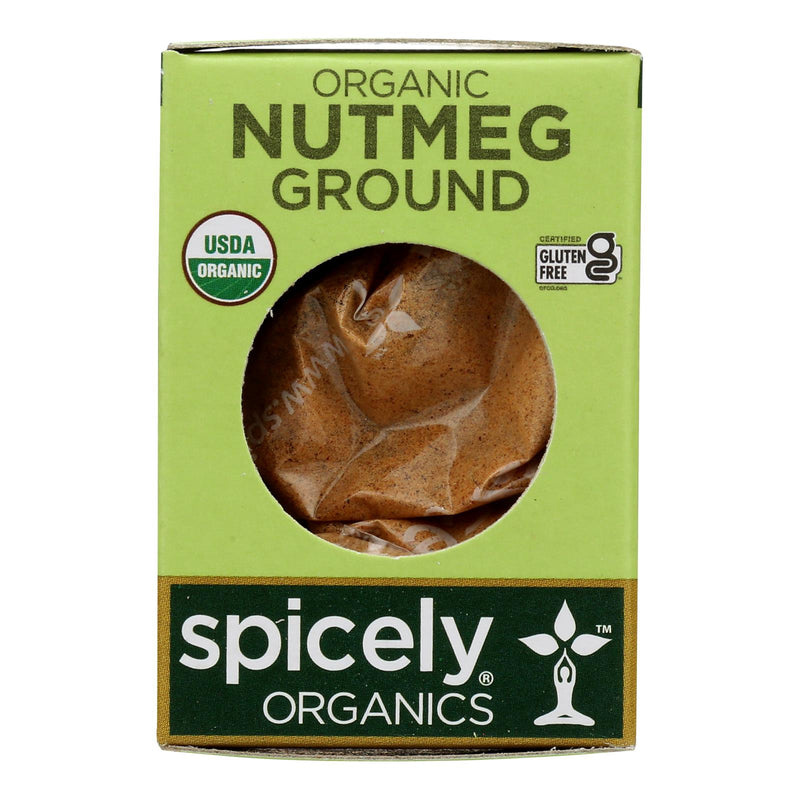 Spicely Organics - Organic Nutmeg - Ground - Case of 6 - 0.4 Ounce.