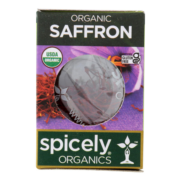 Spicely Organics - Organic Saffron - Case of 6 - 0.007 Ounce.