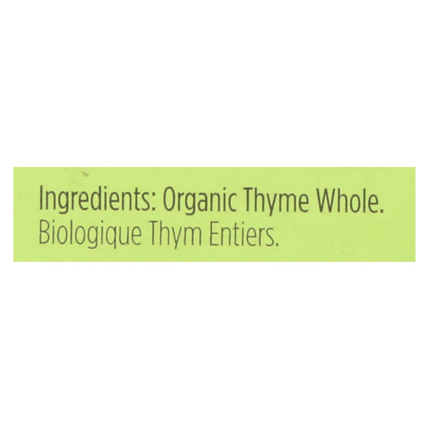 Spicely Organics - Organic Thyme - Case of 6 - 0.1 Ounce.