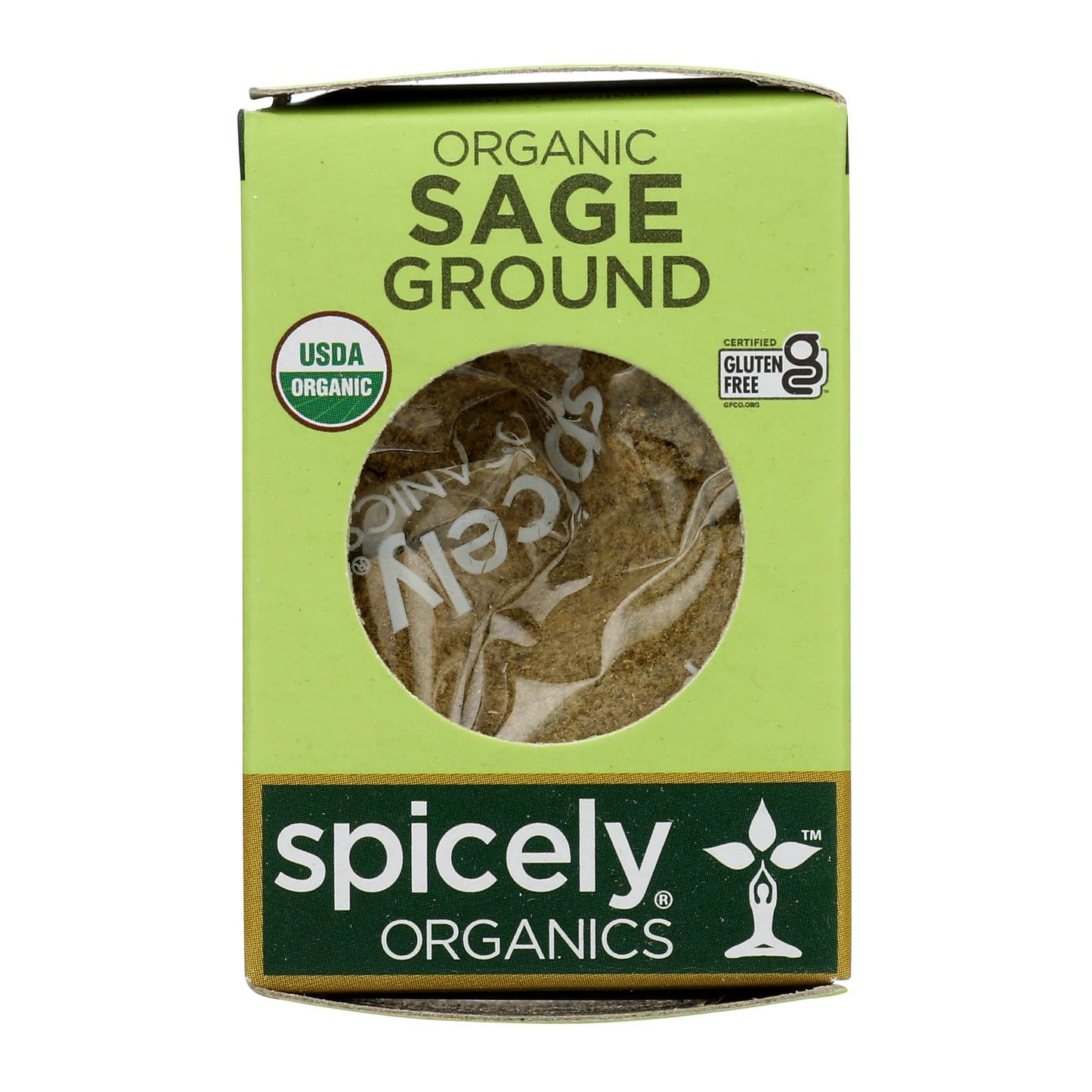 Spicely Organics - Organic Sage - Ground - Case of 6 - 0.3 Ounce.