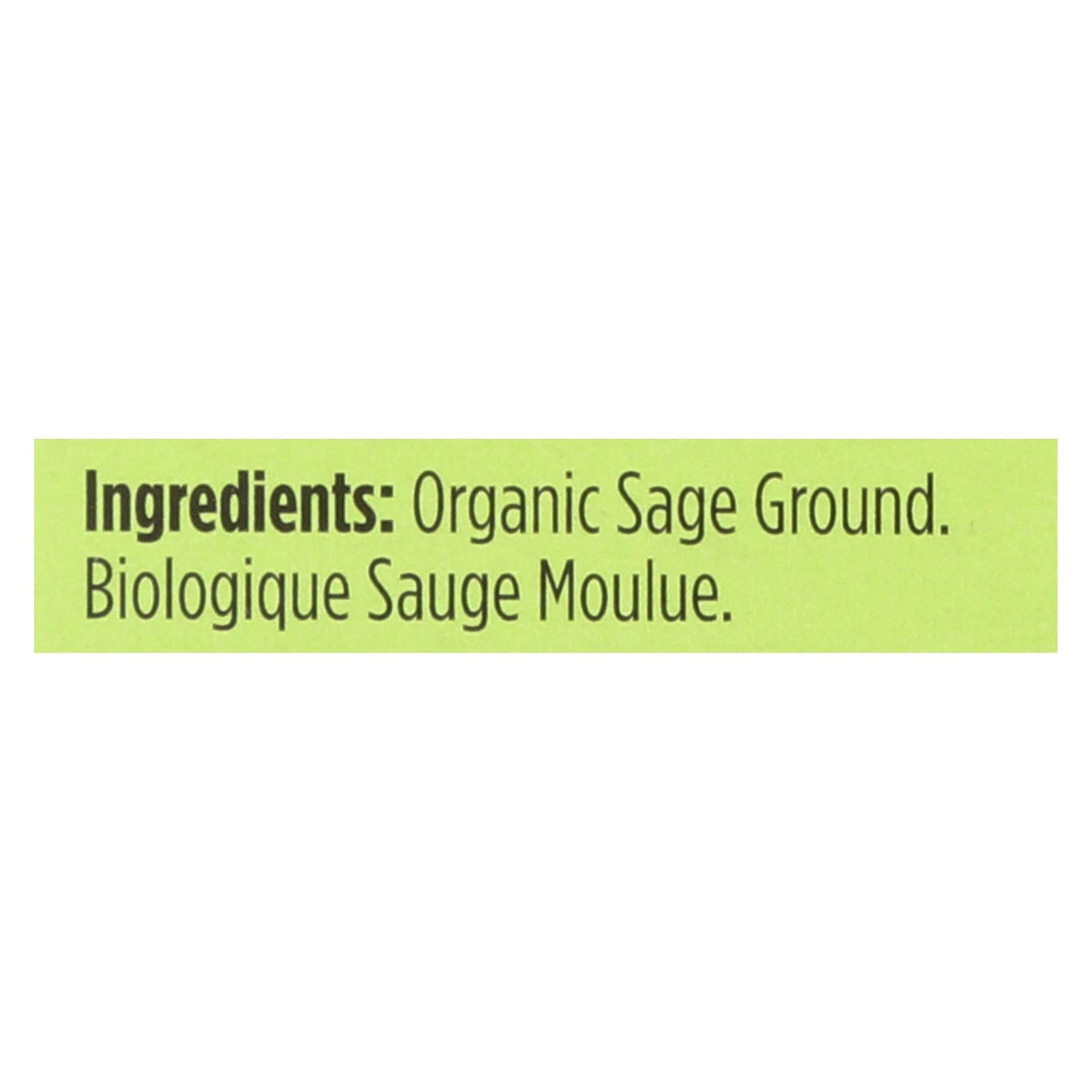 Spicely Organics - Organic Sage - Ground - Case of 6 - 0.3 Ounce.