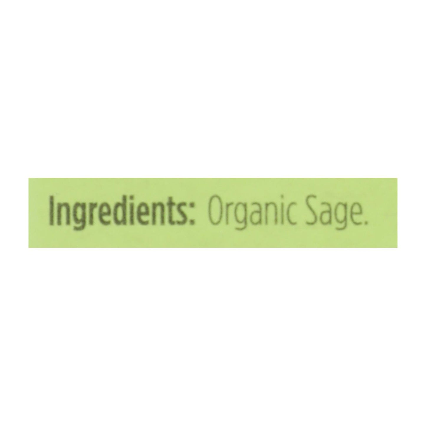 Spicely Organics - Organic Sage - Rubbed - Case of 6 - 0.1 Ounce.