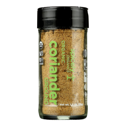 Spicely Organics - Organic Coriander - Ground - Case of 3 - 1.4 Ounce.