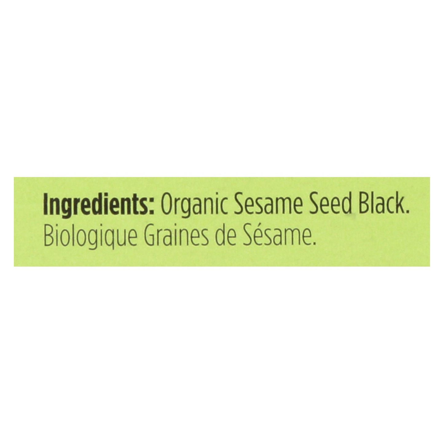 Spicely Organics - Organic Sesame Seed - Black - Case of 6 - 0.45 Ounce.