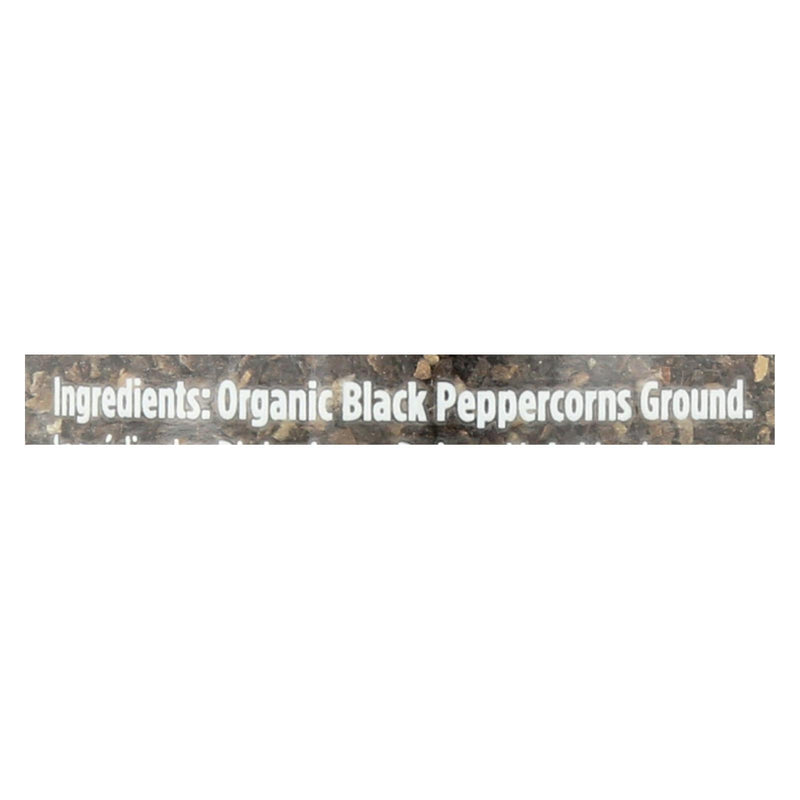 Spicely Organics - Organic Peppercorn - Black Ground - Case of 3 - 1.7 Ounce.