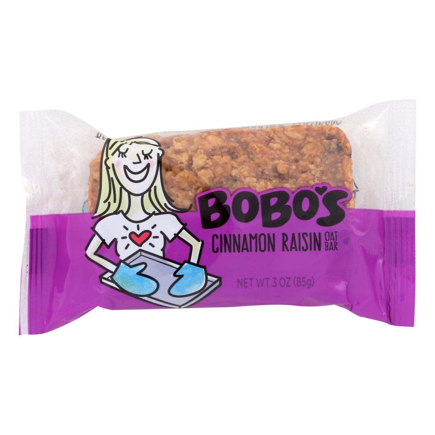 Bobo's Oat Bars - All Natural - Cinnamon Raisin - 3 Ounce Bars - Case of 12