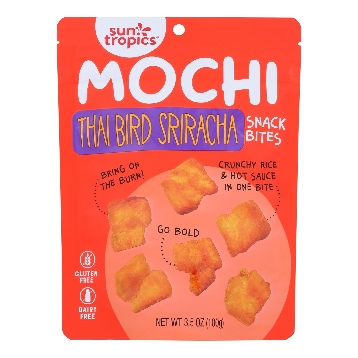 Sun Tropicsﾮ Mochi Rice Bites Sriracha - Case of 12 - 3.50 Ounce