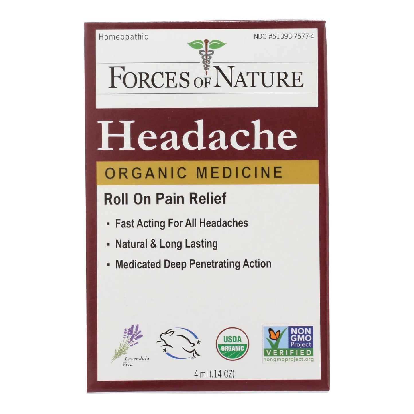 Forces Of Nature - Headache Pain Mngmt - 1 Each - 4 ML