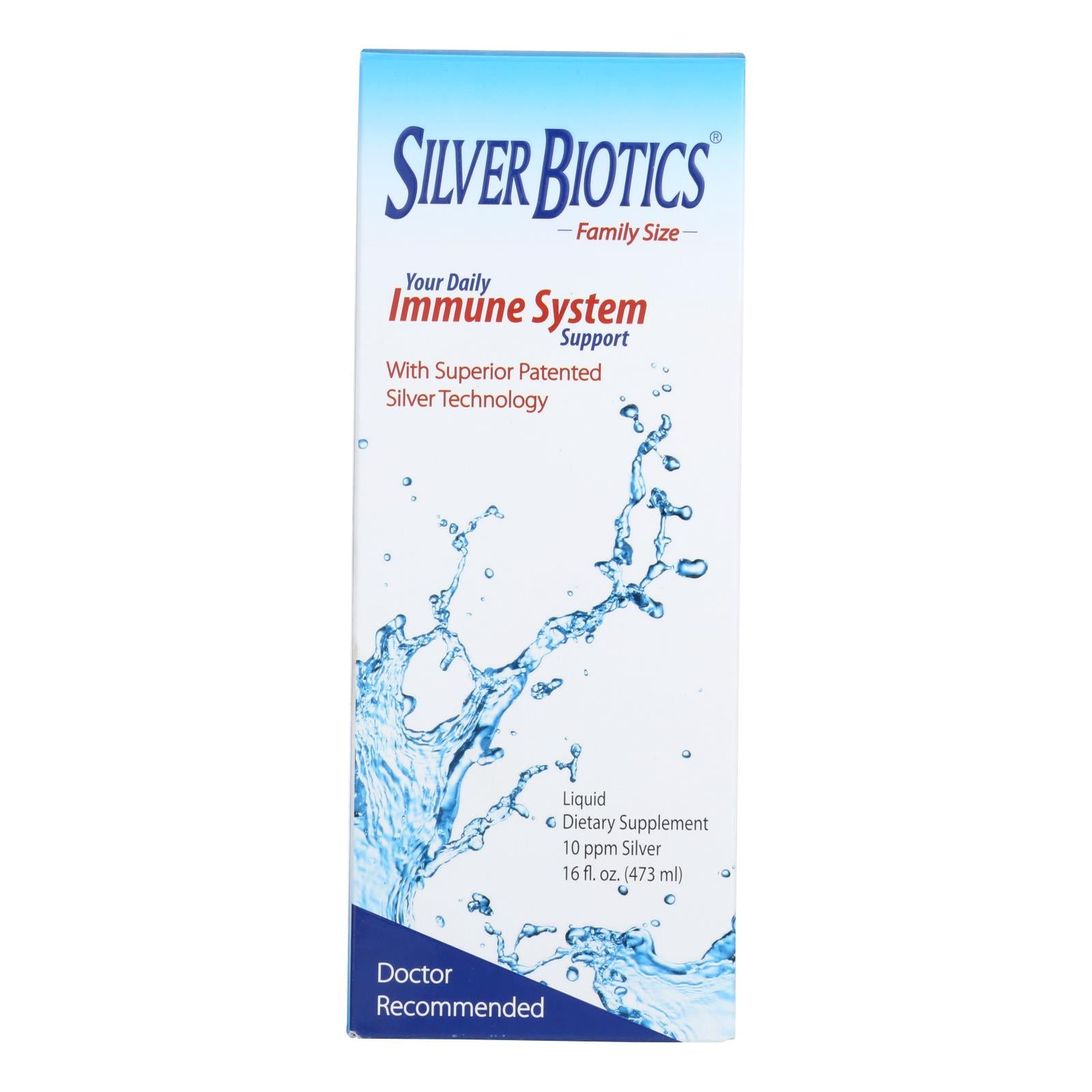 Silver Biotics - Supplmnt Dly Immn Fmly Size - 1 Each 1-16 Fluid Ounce