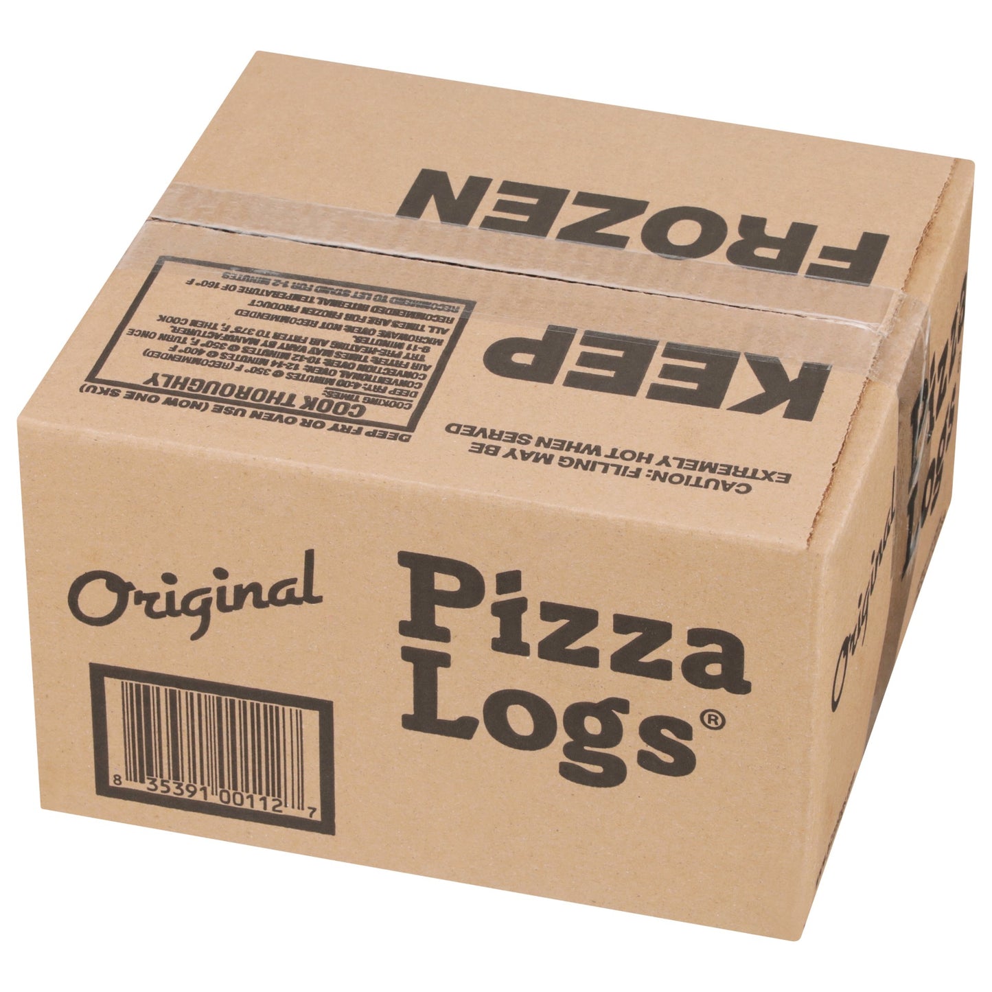 The Original Pizza Logs Cheese & Pepperoni Pizza Logs Fry Or Oven Now One Sku 72 Count Packs - 1 Per Case.