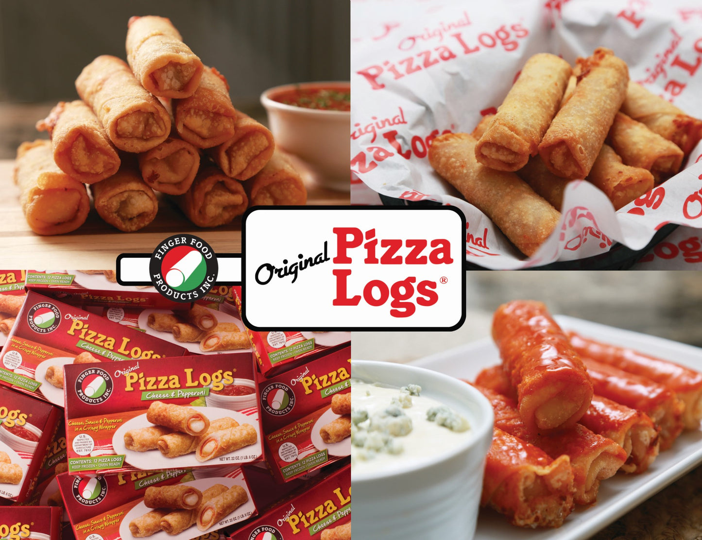 The Original Pizza Logs Cheese & Pepperoni Pizza Logs Fry Or Oven Now One Sku 72 Count Packs - 1 Per Case.