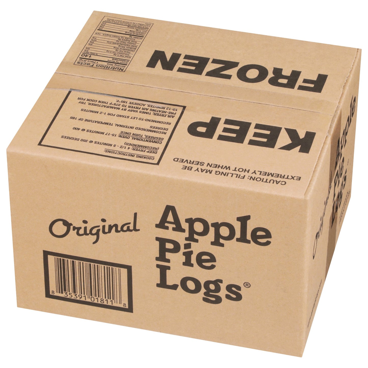 The Original Apple Pie Logs Apple Pie Log Ovnfry 72 Count Packs - 1 Per Case.