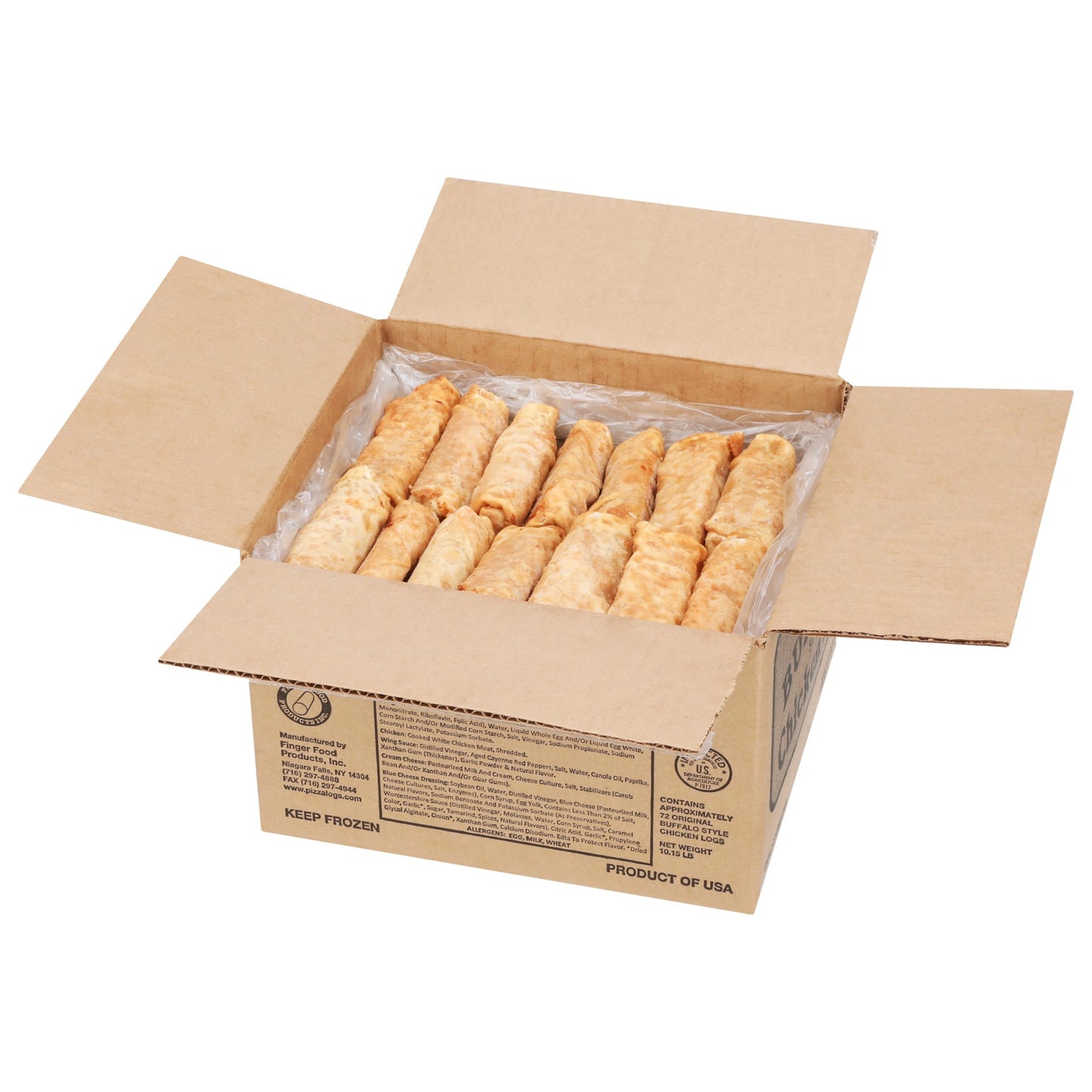 Original Buffalo Chicken Logs Buffalo Chicken Logs 72 Each - 1 Per Case.