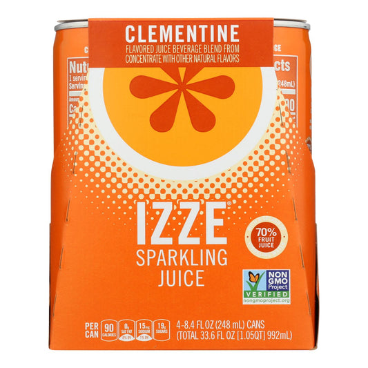 Izze - Can Sparkling Clementine - Case of 6-4/8.4 fl Ounce.