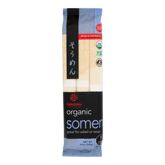 Hakubaku 100% Organic Noodles - Somen - Case of 8 - 9.52 Ounce