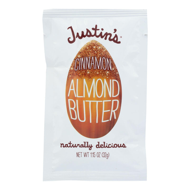 Justin's Nut Butter Squeeze Pack - Almond Butter - Cinnamon - Case of 10 - 1.15 Ounce.