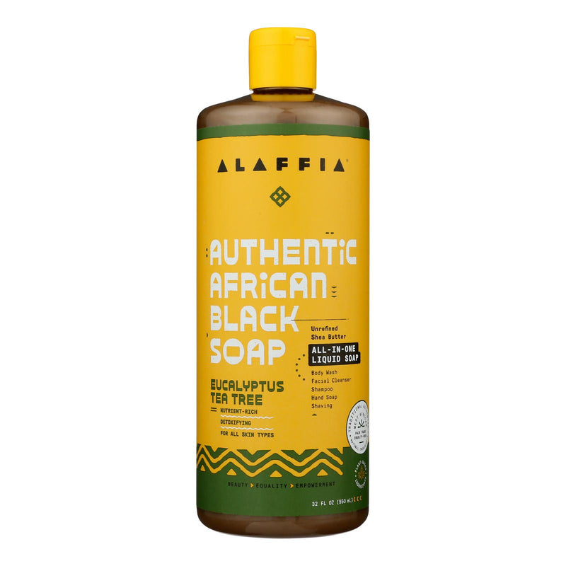 Alaffia - African Black Soap - Eucalyptus Tea Tree - 32 fl Ounce.