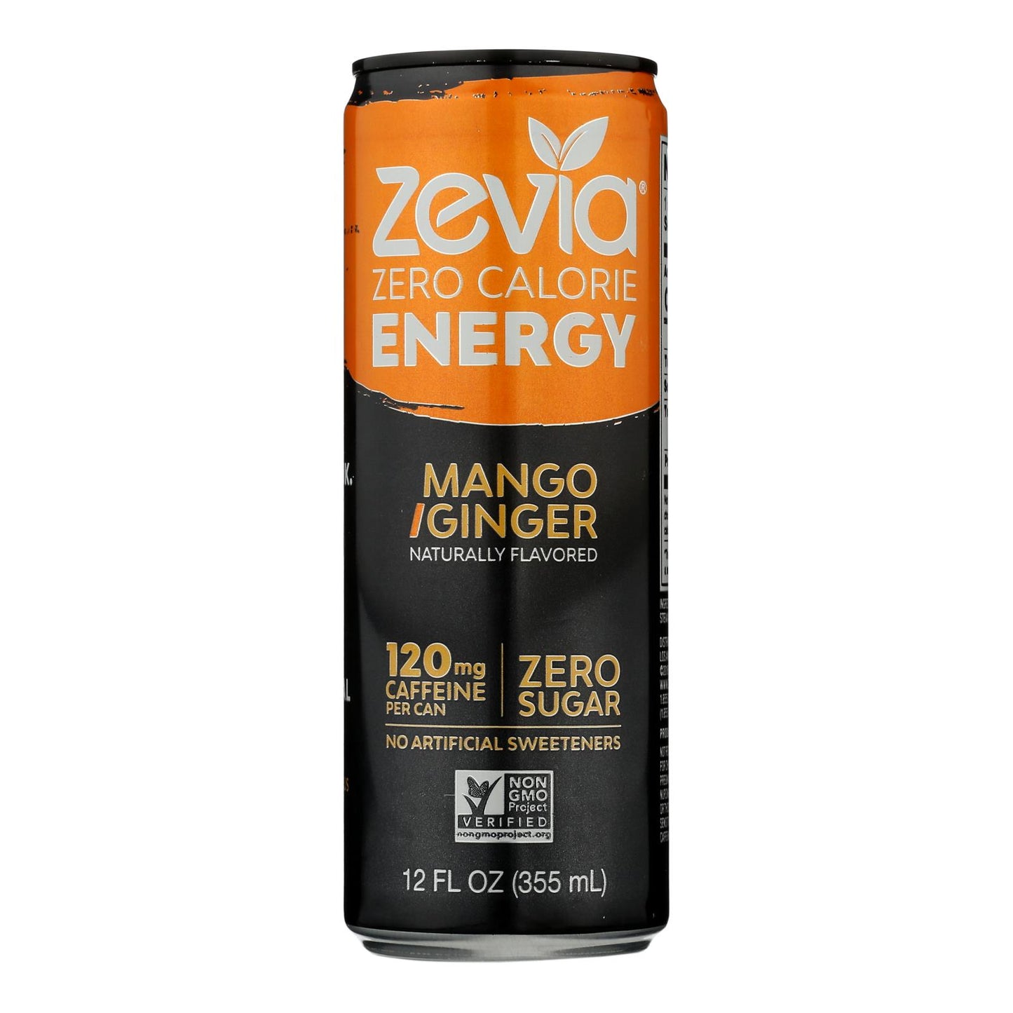 Zevia Zero Calorie Energy Drink - Mango/Ginger - Case of 12 - 12 fl Ounce