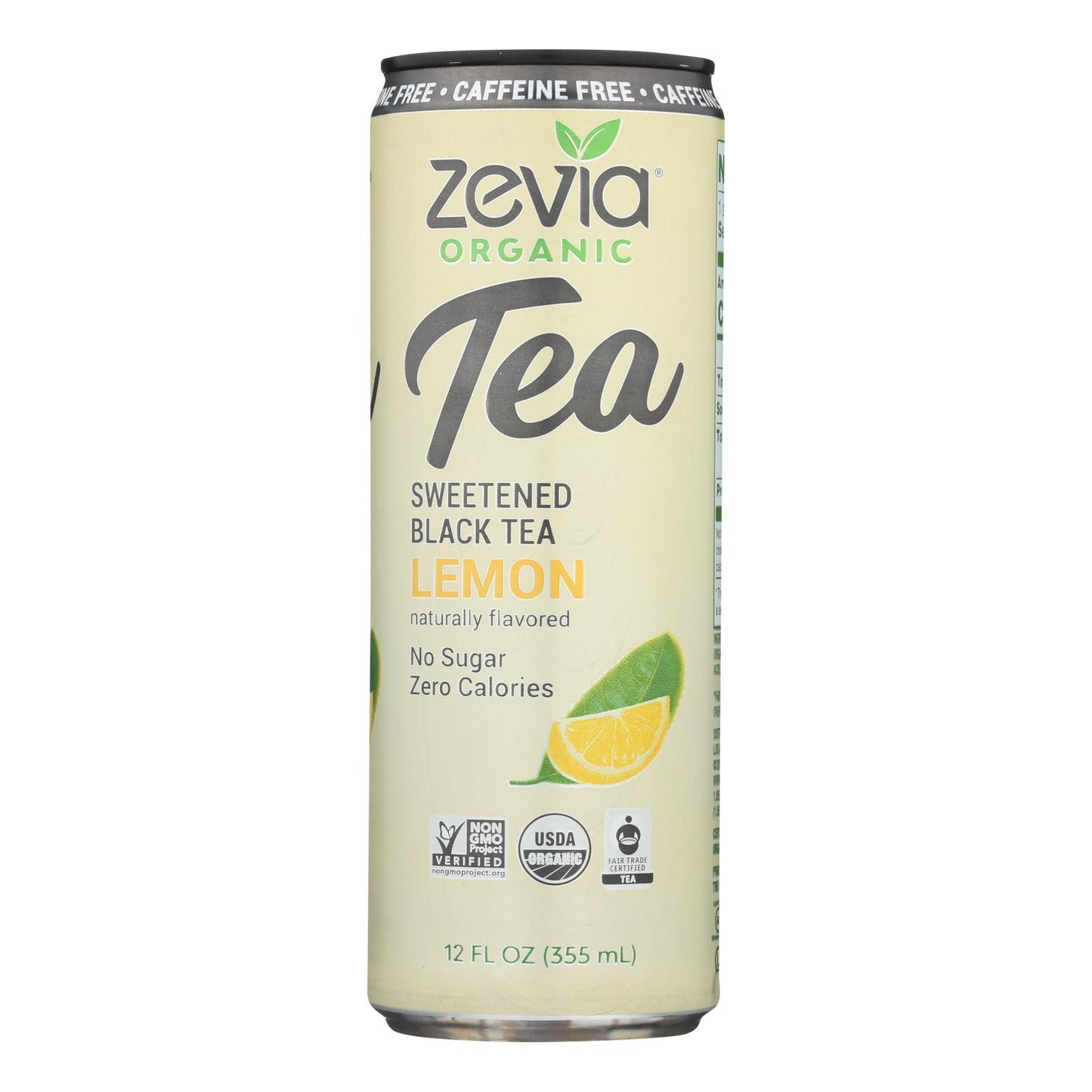 Zevia Organic Sweetened Black Tea - Case of 12 - 12 Fluid Ounce