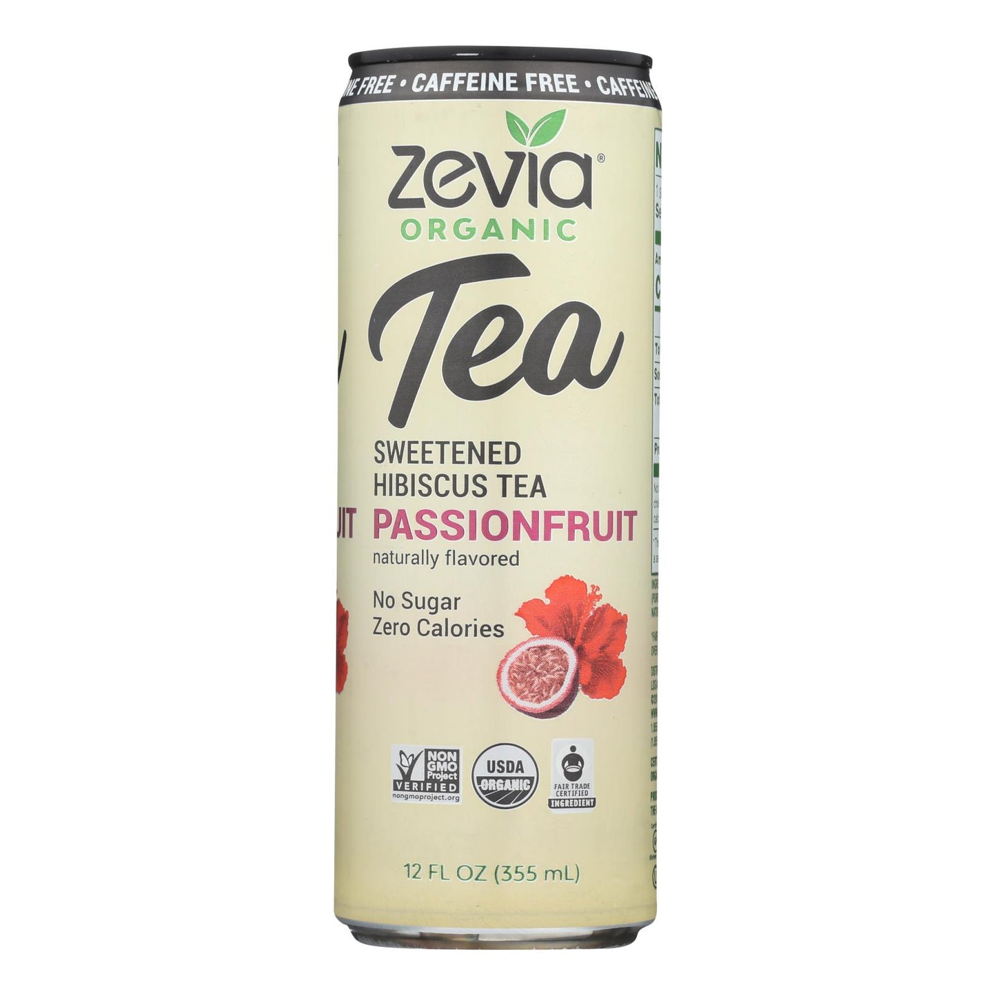 Zevia - Tea Hibscs Pssnfrt Cf - Case of 12 - 12 Fluid Ounce