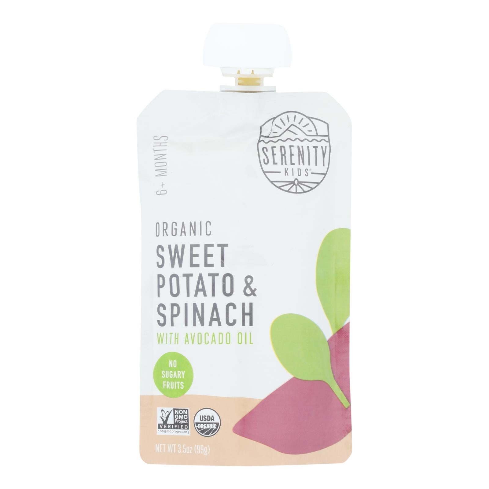 Serenity Kids Llc - Pouch Sweet Pot Spinach - Case of 6 - 3.5 Ounce