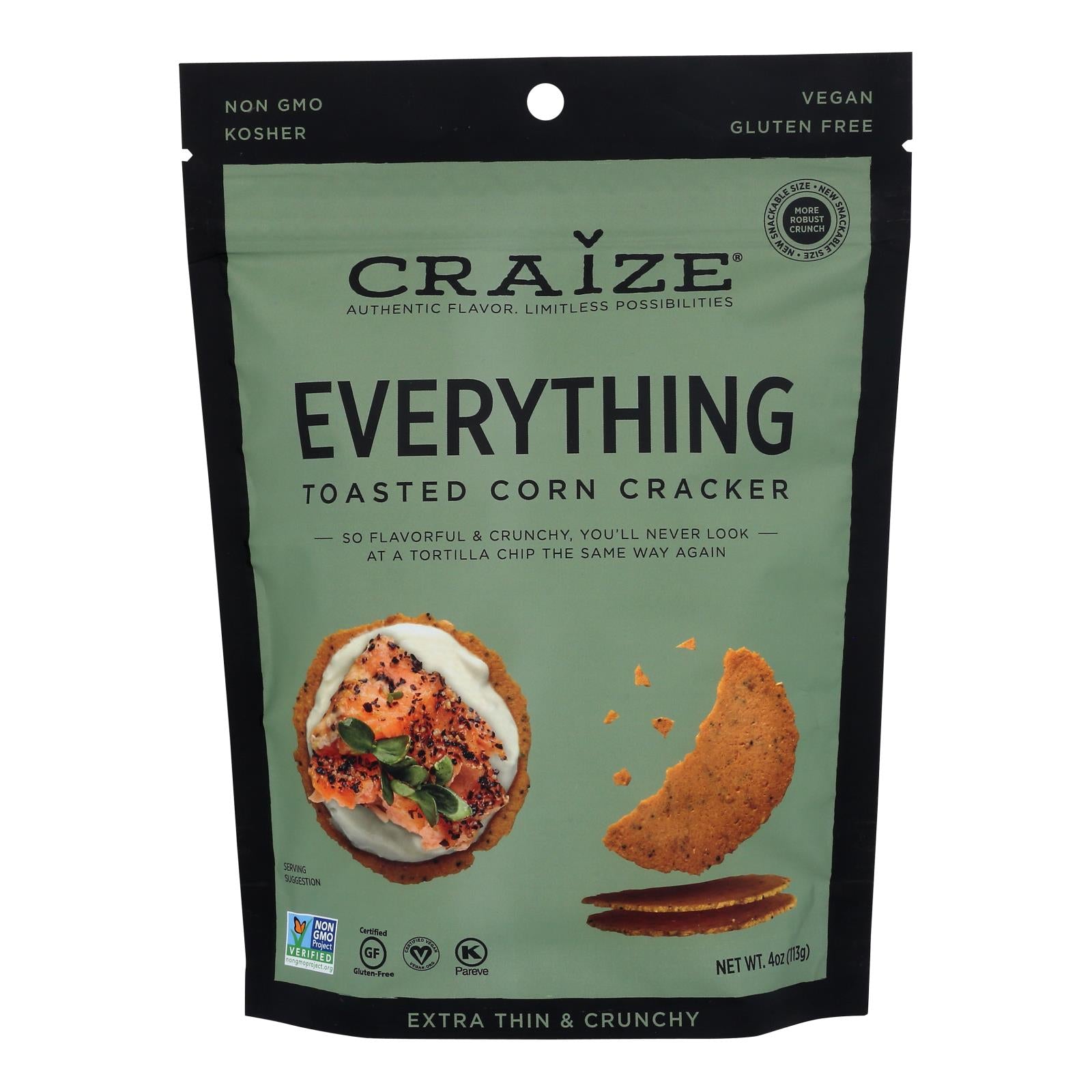 Craize - Corn Crckr Evrythng Toast - Case of 6-4 Ounce