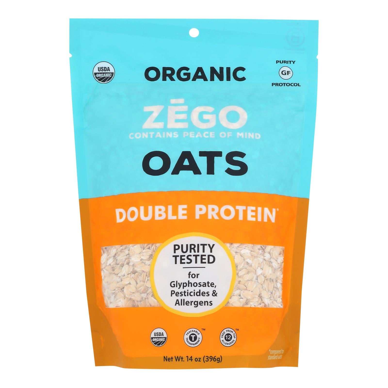 Zego - Oats Double Protein - Case of 5-14 Ounce