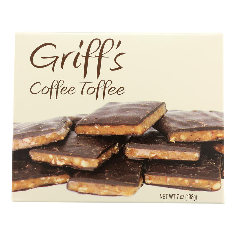 Griff's Coffee Toffee - Coffee Toffee Chocolate Pecan - Case of 6-7 Ounce