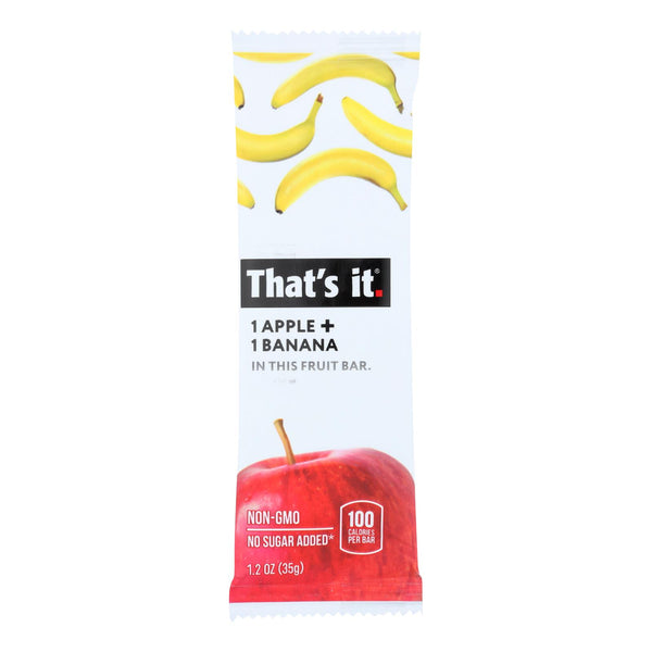 That's It Fruit Bar - Apple and Banana - Case of 12 - 1.2 Ounce