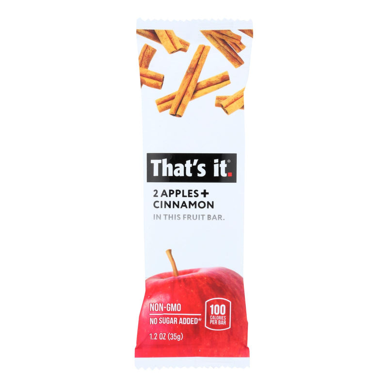 That's It Fruit Bar Zesty - Apple Cinnamon - Case of 12 - 1.2 Ounce.