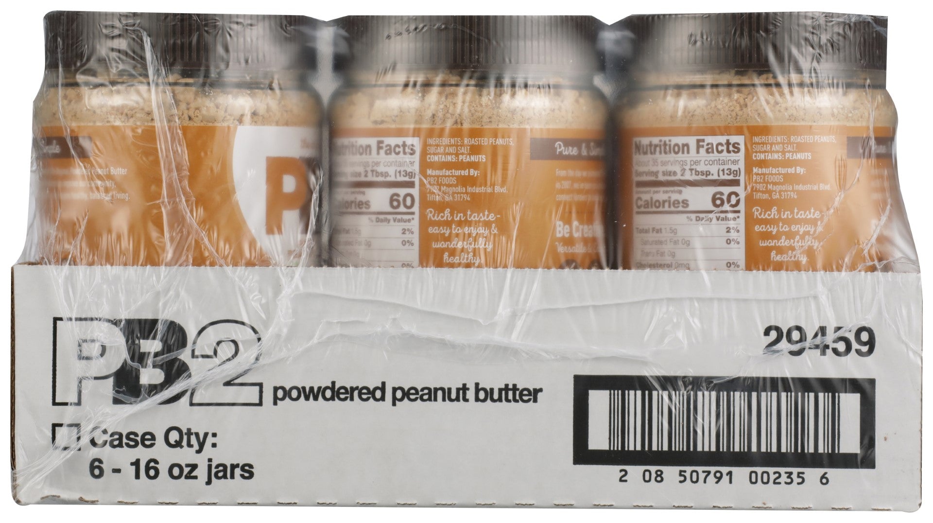 Pb2 Foods The Original Powdered Peanut Butter, 16 Ounces - 6 Per Case