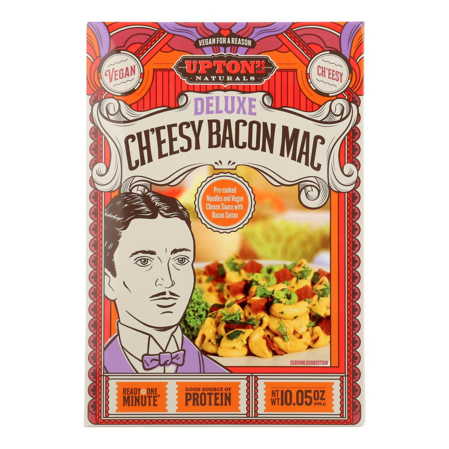 Upton's Naturals Macaroni - Ch'Eesy Bacon - Case of 6 - 10.05 Ounce