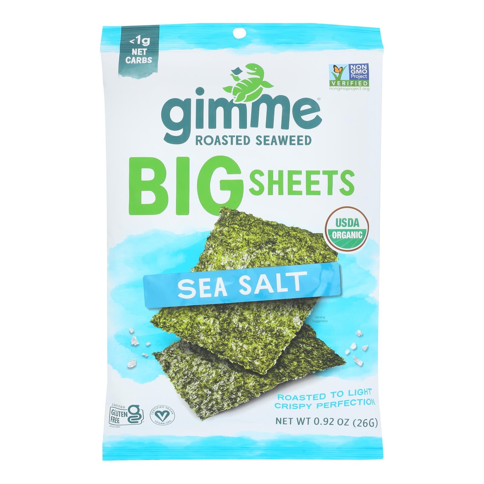 Gimme Organic Wrap N' Roll - Sea Salt - Case of 10 - 0.92 Ounce.