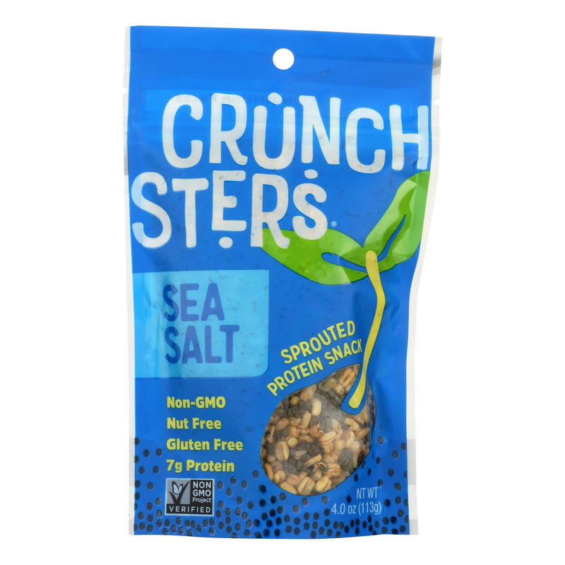 Crunchsters - Sprouted Protein Snack - Sea Salt - Case of 6 - 4 Ounce.