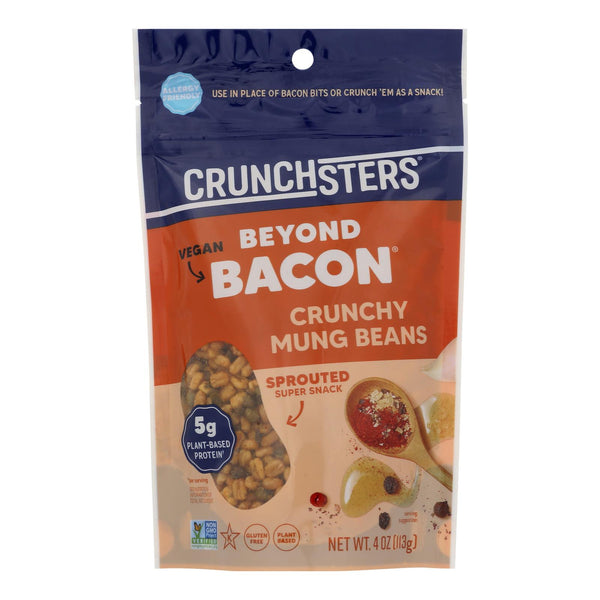 Crunchsters - Sprouted Protein Snack - Beyond Bacon - Case of 6 - 4 Ounce.