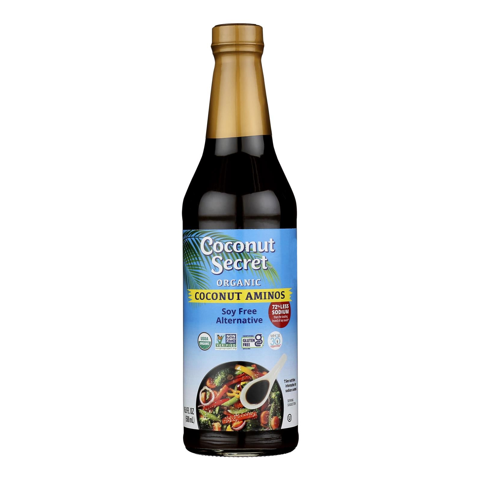 Coconut Secret - Seasoning Sauce - Coconut - Case of 6 - 16.9 Fl Ounce.