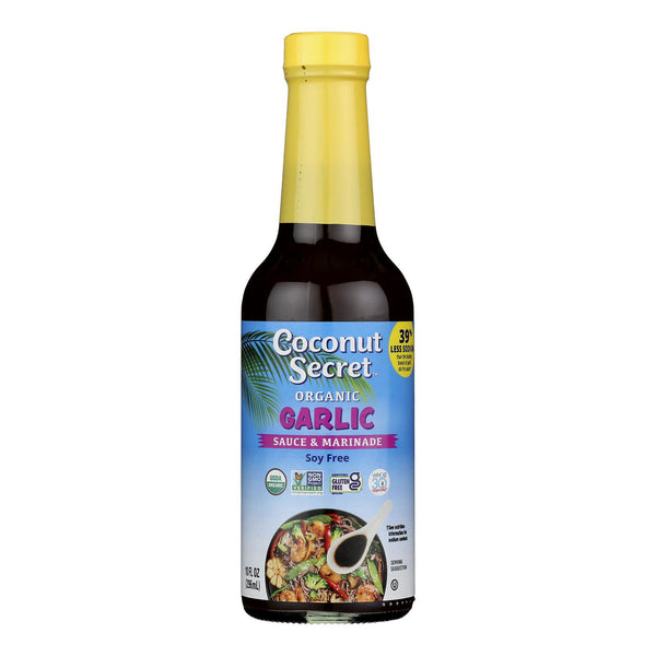 Coconut Secret - Coconut Aminos Garlic Sauce - Case of 12 - 10 Fl Ounce.