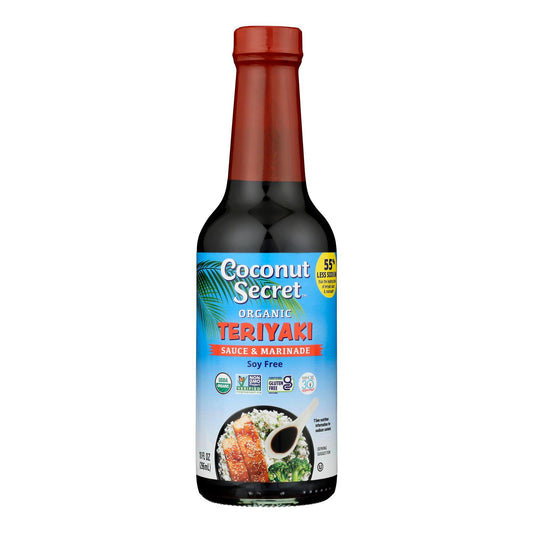 Coconut Secret - Organic Teriyaki Sauce - Case of 12 - 10 Fl Ounce.