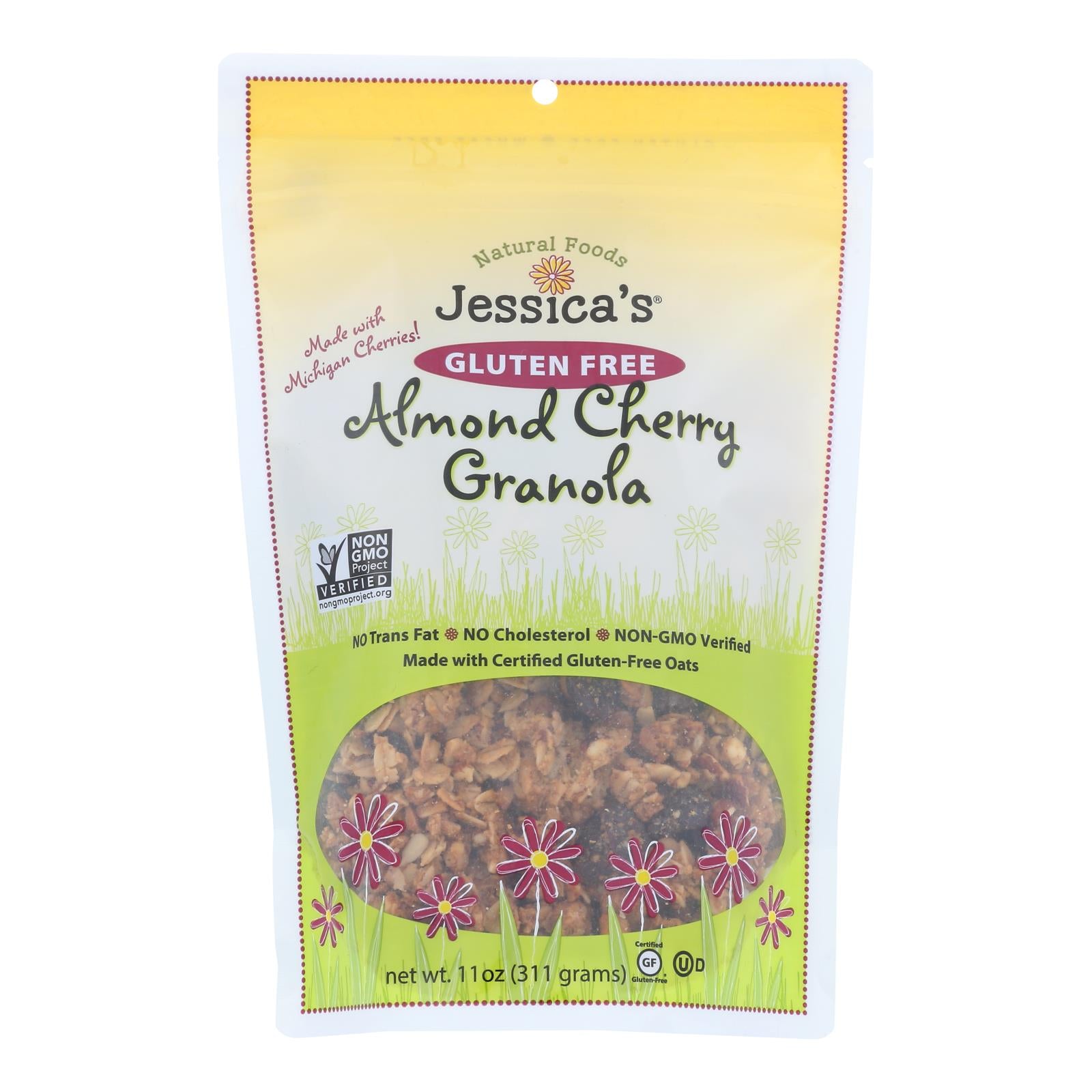 Jessica's Gluten-Free Almond Cherry Granola  - Case of 12 - 11 Ounce