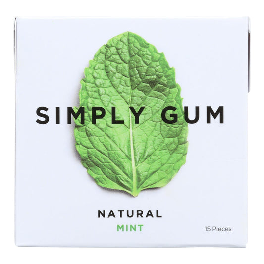 Simply Gum All Natural Gum - Mint - Case of 12 - 15 Count