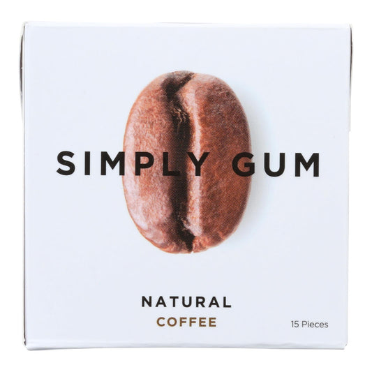 Simply Gum All Natural Gum - Coffee - Case of 12 - 15 Count