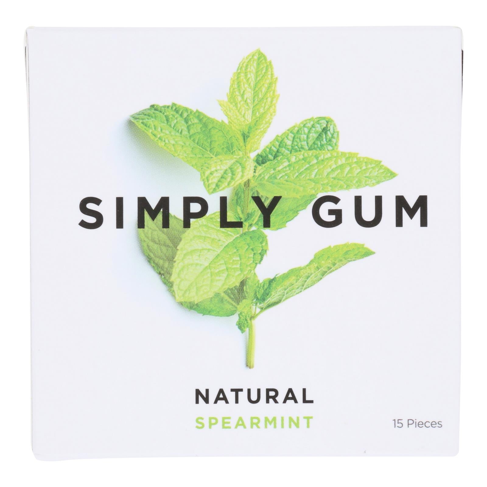 Simply Gum - Gum Spearmint - Case of 12 - 15 Count