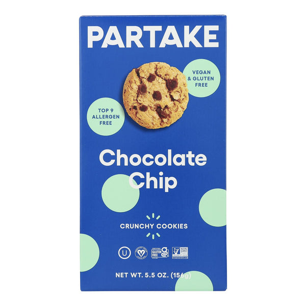 Partake Foods Sprouted Grain Chocolate Chip Mini Cookies - Case of 6 - 5.5 Ounce