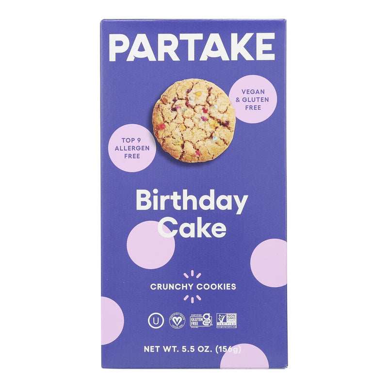 Partake Foods - Cookies Mini Birthdy Cake - Case of 6 - 5.5 Ounce