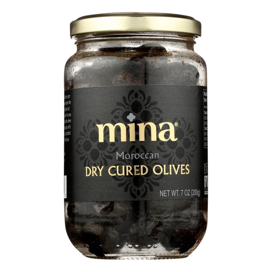 Mina - Olives Black Dry Cured - Case of 6 - 7 Ounce