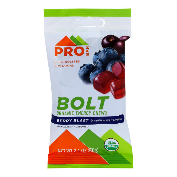 Probar Bolt Energy Chews - Organic Berry Blast - 2.1 Ounce - Case of 12