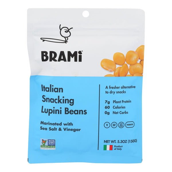 Brami Lupini Snack - Sea Salt - Case of 8 - 5.3 Ounce.