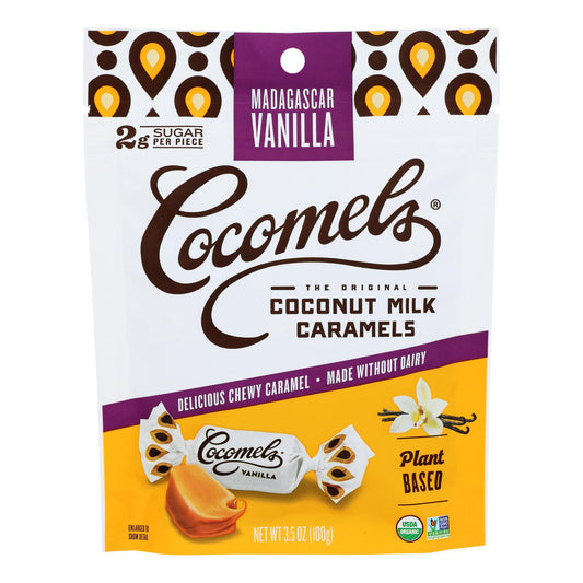 Cocomel - Organic Coconut Milk Caramels - Vanilla - Case of 6 - 3.5 Ounce.