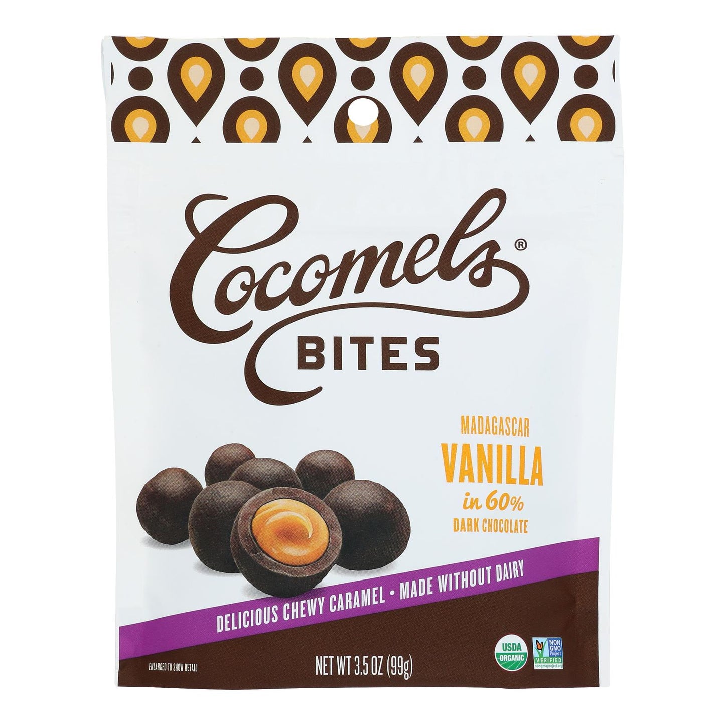 Cocomel - Carmel Bite - Organic - Vanilla - Case of 6 - 3.5 Ounce