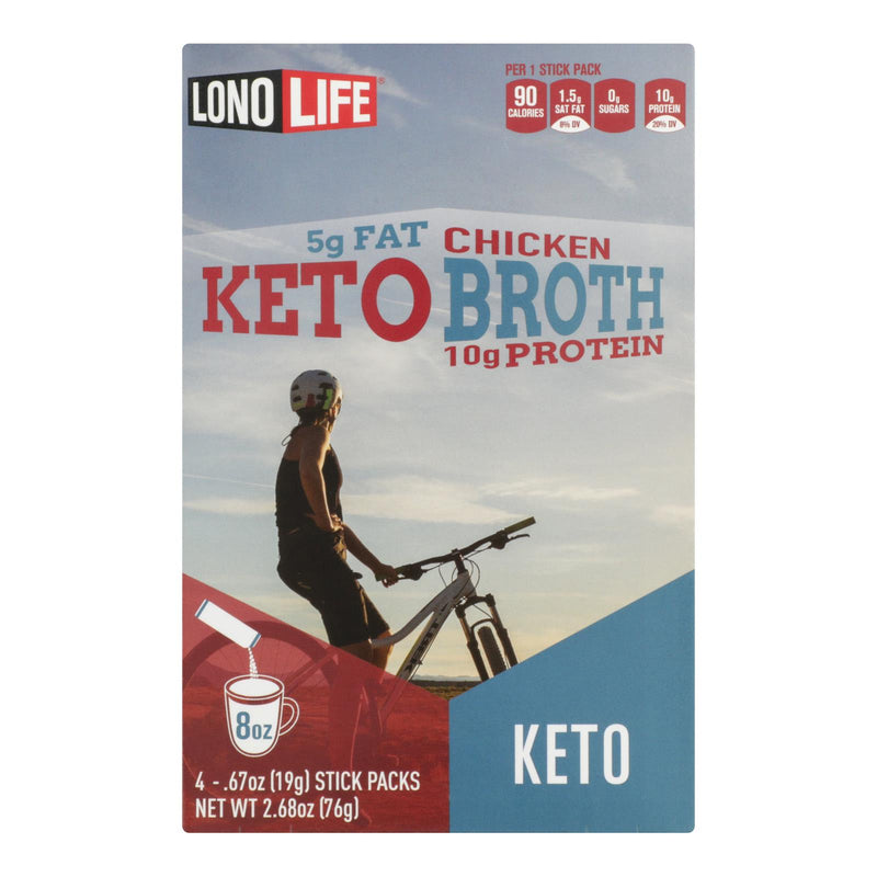 Lonolife - Bone Broth Chicken Keto - Case of 6 - 4/.67 Ounce